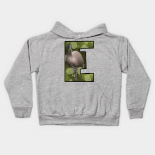 E is for emu Kids Hoodie